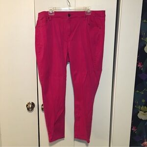 Lane Bryant Skinny Pant Hot Pink Size 20 Preowned
